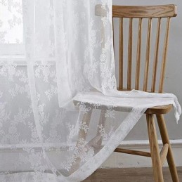 Modern Tulle Curtain Made to Measure Curtain Floral Voile Sheer For Living Room