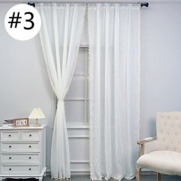 Solid Color Tulle Curtains Modern Sheer Voile Curtain Made to Measure Curtain Living Room