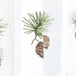 Modern Pastoral Curtain Made to Measure Curtain Pine Cone Embroidered Fresh Curtains Living Room