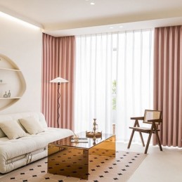 Nordic Curtains Solid Color Blackout For Living Room