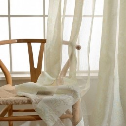Modern Floral Tulle Curtain Made to Measure Curtain Sheer Living Room Bedroom