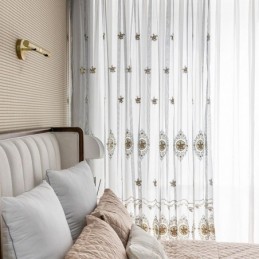 Embroidery Tulle Curtain...