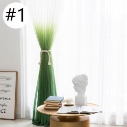 Gradient Sheer Curtains Voile Transparent Curtain Made to Measure Curtain For Home Decorative