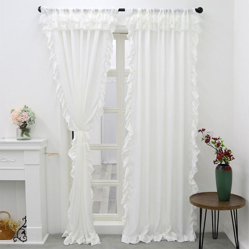 Velvet Sheer Curtains Solid Color Window Voile Panels Living Room Bedroom