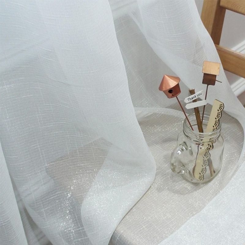 Elegant Sheer Curtain Made to Measure Curtain Solid Color Tull Living Room Bedroom