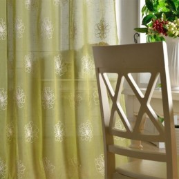 Embroidery Floral Sheer...