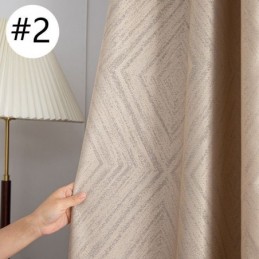 Geometric Jacquard Curtains Blackout For Living Room