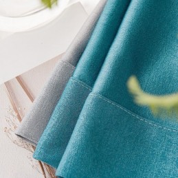 Nordic Patchwork Curtains Solid Color Blackout For Living Room