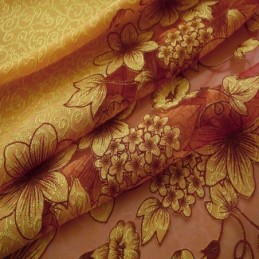 American Country Sheer Curtain Made to Measure Curtain Flower Branch Jacquard Window Treatment Bedroom