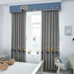 Cartoon Embroidered Curtain...