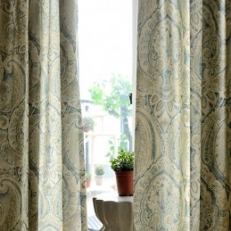American Vintage Curtain Made to Measure Curtain Magnificent Totem Printing Living Room