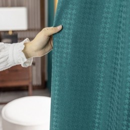 Houndstooth Jacquard Curtain Made to Measure Curtain Blackout For Living Room Bedroom