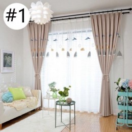 High Grade Embroidered Chandelier Window Curtain Made to Measure Curtain For Living Room