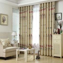 Cartoon Girl Print Curtain Made to Measure Curtain Children'S Room Thermal Insulated Blackout