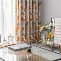 Modern Curtain Made to Measure Curtain Flowers Print Home