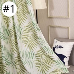 Tropical Printed Blackout Curtain Made to Measure Curtain American Leaves Tulle For Bedroomc Panel