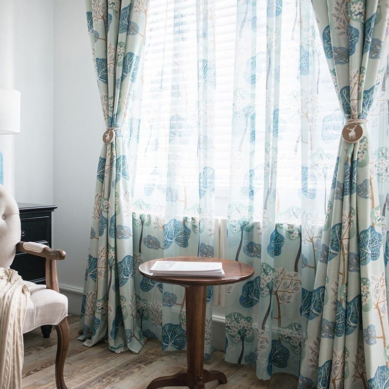 Modern Curtain Made to Measure Curtain Cotton Print Trees