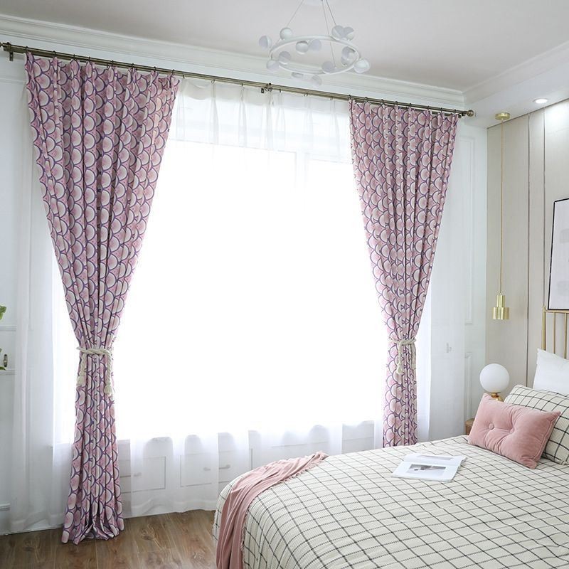 Modern Curtain Made to Measure Curtain Cotton Fish Scales Pattern