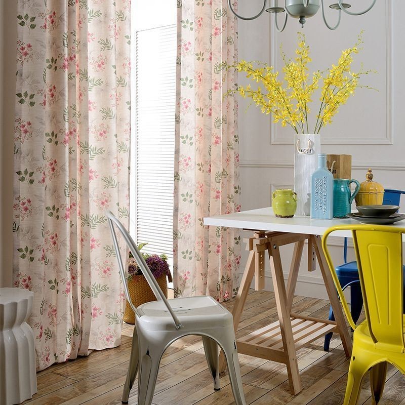 Modern Curtain Made to Measure Curtain Cotton Plants Printed