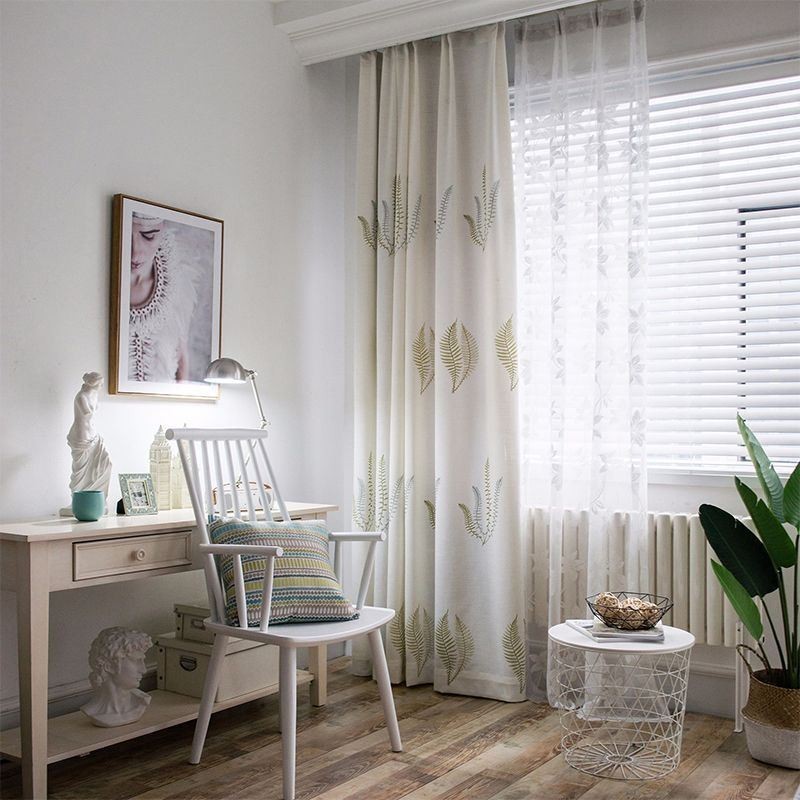 Nordic Curtain Made to Measure Curtain Leaf Pattern Home