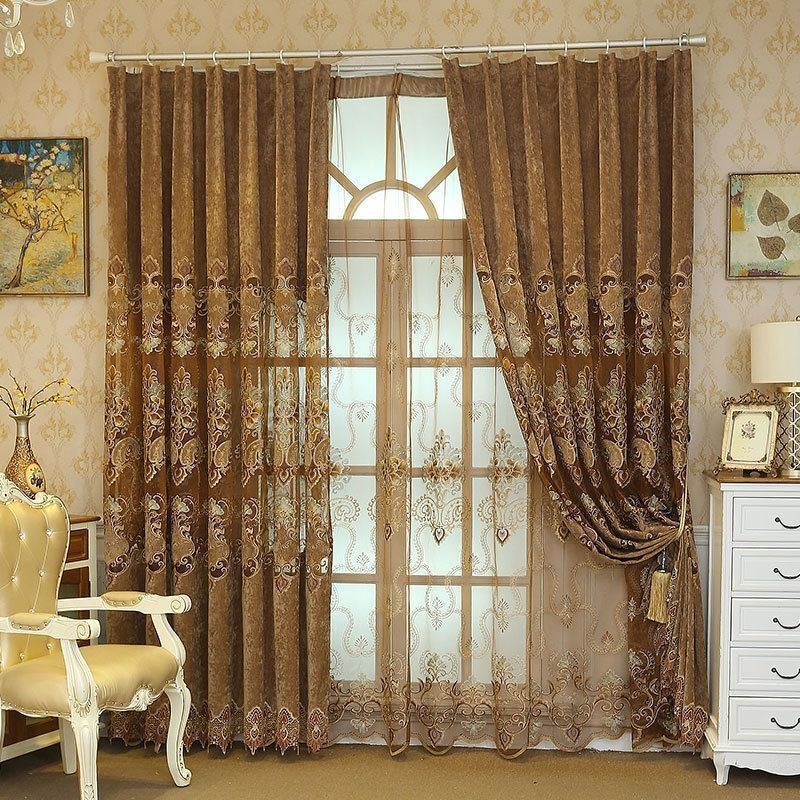 Modern Curtain Made to Measure Curtain European Style Embroidery