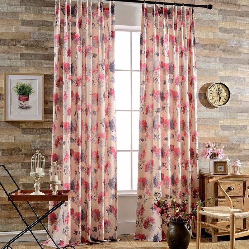 Modern Curtain Made to Measure Curtain Cotton Print Flowers