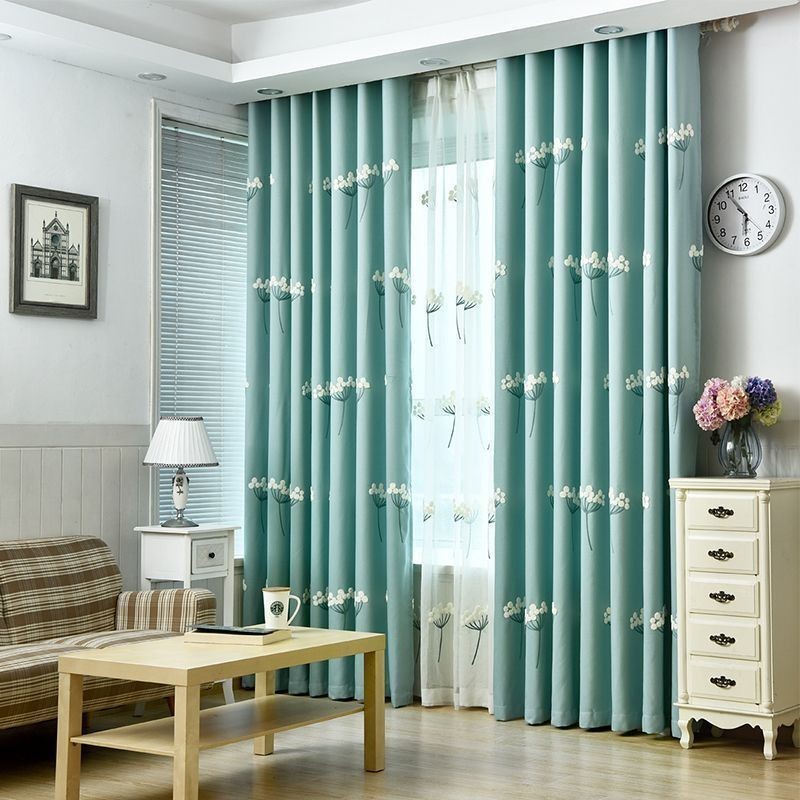 Nordic Curtain Made to Measure Curtain Minimalist Flower Embroidery