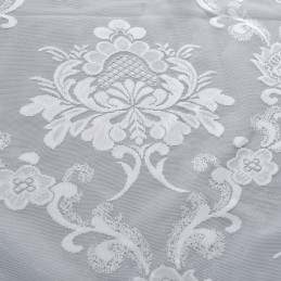 Simple Classical Sheer Curtain Made to Measure Curtain European Flower Jacquard Living Room Bedroom Fabric
