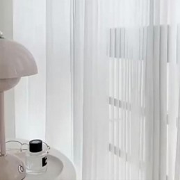 Striped Sheer Curtains Home Decorations Modern Tulle Curtain Made to Measure Curtain For Living Room