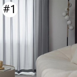 Striped Sheer Curtains Home Decorations Modern Tulle Curtain Made to Measure Curtain For Living Room