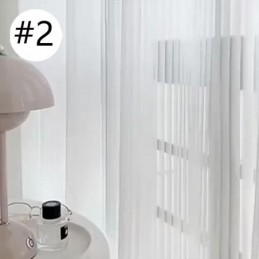 Striped Sheer Curtains Home Decorations Modern Tulle Curtain Made to Measure Curtain For Living Room