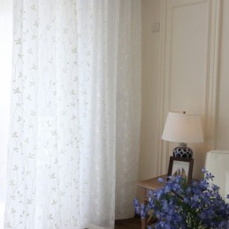 White Sheer Voile Curtains...