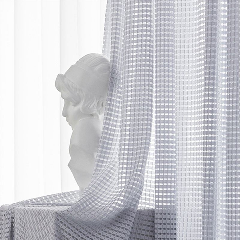 Light Filtering Curtains Waffle Weave Textured Window Treatment For Living Room
