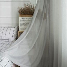 Luxury White Tulle Curtain Made to Measure Curtain For Living Room Bedroom Window Jacquard Sheers