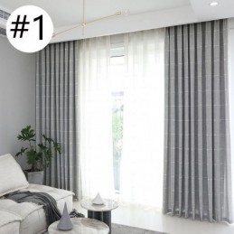 Checkered Blackout Curtains Thermal Insulated Room Darkening Drapes
