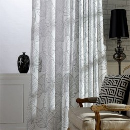 Leaves Printed Curtain Made...