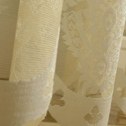 Europe Embroidery Tulle Curtains Romantic Semi Sheer Jacquard Window Drapes