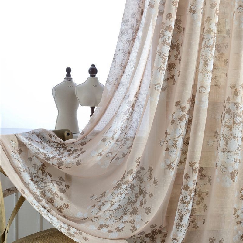 Dandelion Tulle Window Screen Curtain Made to Measure Curtain For Living Room Study