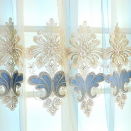 European Embroidered Curtains Window Screen Tulle For Living Room Bedroom Villa