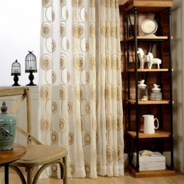 Circle Embroidery Sheer...