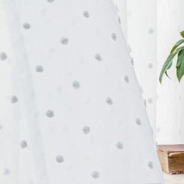 Nordic Embossed Sheer Curtain Made to Measure Curtain White Tulle Living Room Bedroom