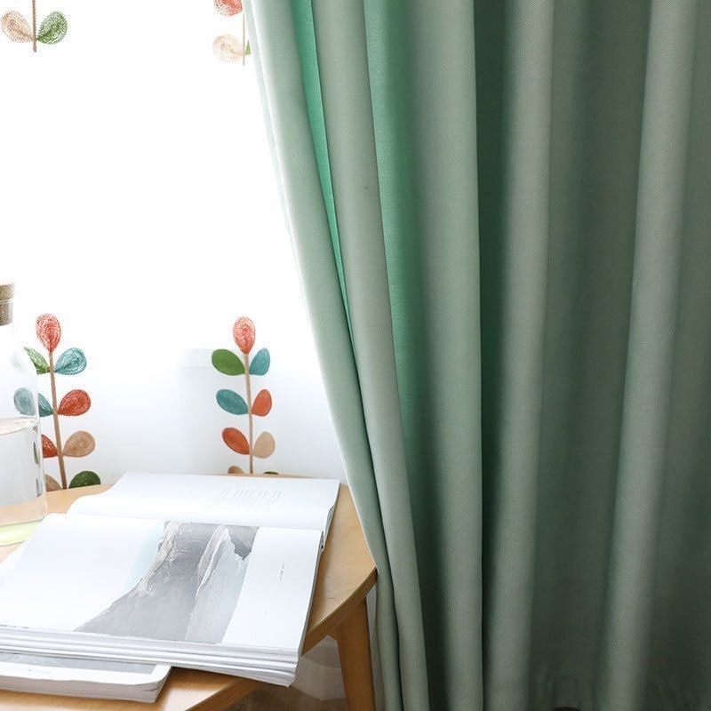Nordic Solid Color Velvet Linen Curtains Blackout Curtain Made to Measure Curtain Fabric