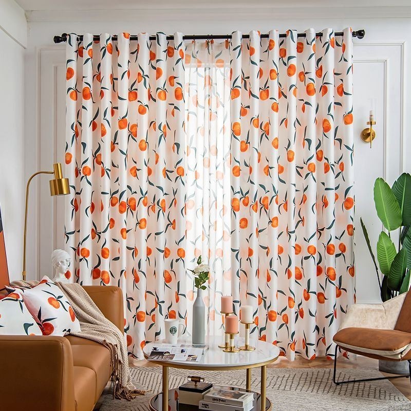 Curtain Made to Measure Curtain Nordic Style Fruit Printed