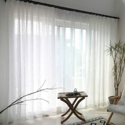White Sheer Curtain Made to...