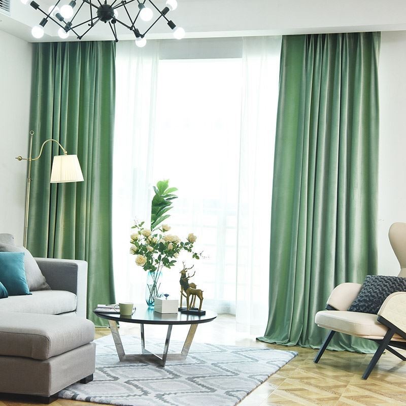 Semi Blackout Dutch Velvet Custom Curtains Japanese Style