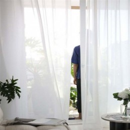 Solid White Sheer Curtain...