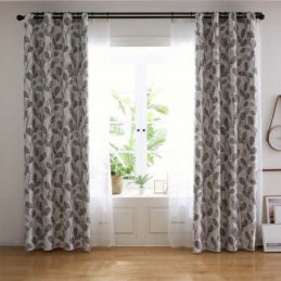 Simple Leaf Printed Curtain...