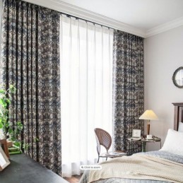 American Cotton And Linen Curtains Floral Print
