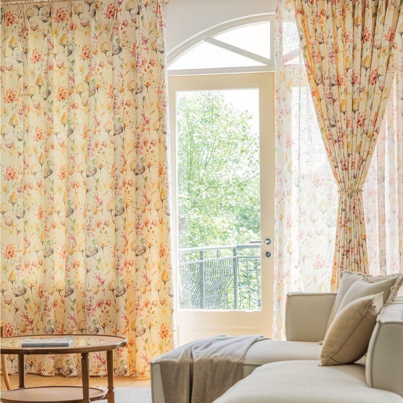 Blackout Curtains American Floral Print