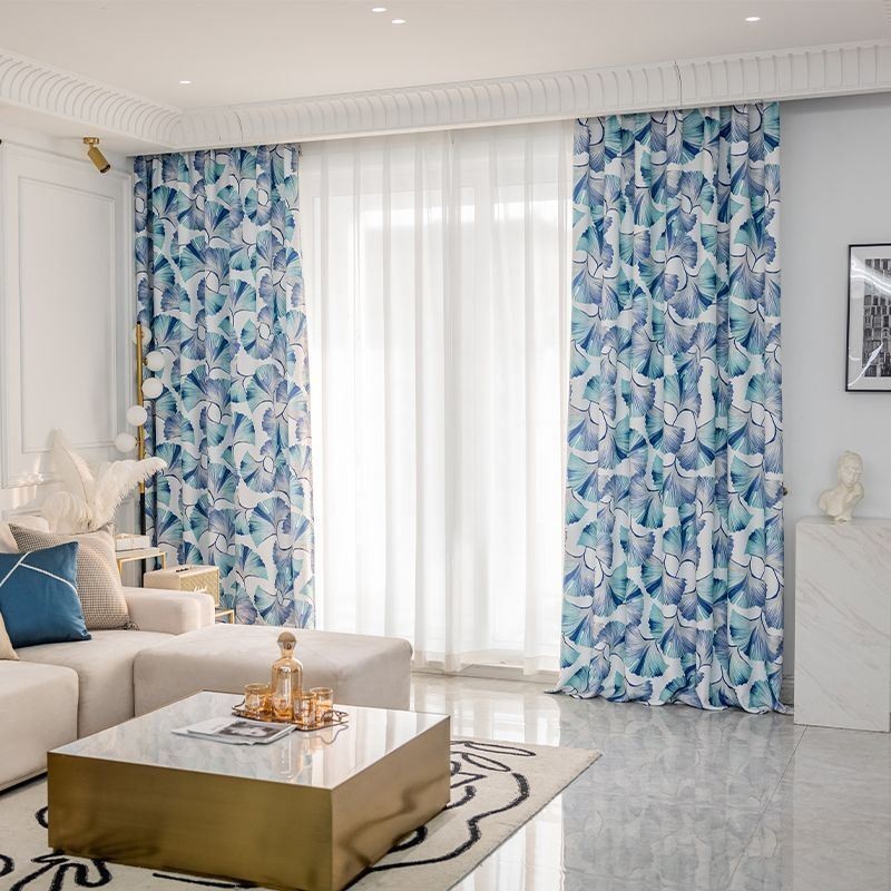 Curtain Made to Measure Curtain Nordic Style Leaf Printed